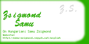 zsigmond samu business card